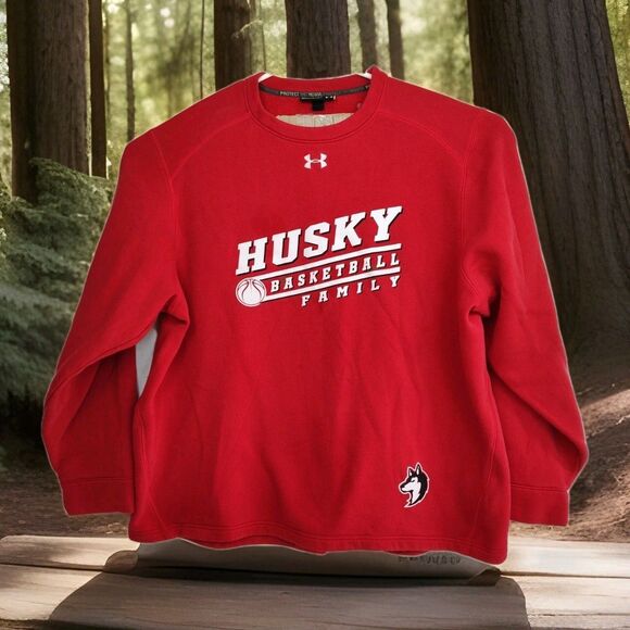 Under Armour men's pullover Husky Basketball sweatshirt, 3XL, red, printed - Picture 1 of 9